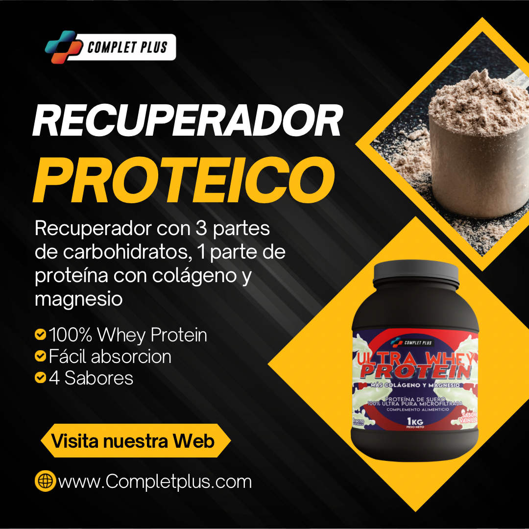 Recuperador Proteico - Ultra Whey Protein con Colageno y Magnesio Sabor Vainilla