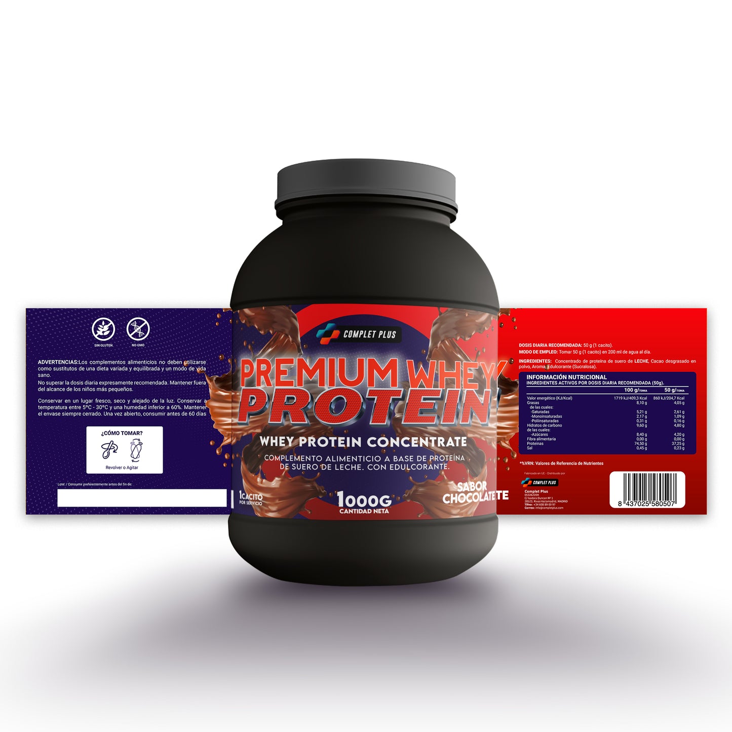 Premium Whey Protein - Sabor Chocolate 1Kg