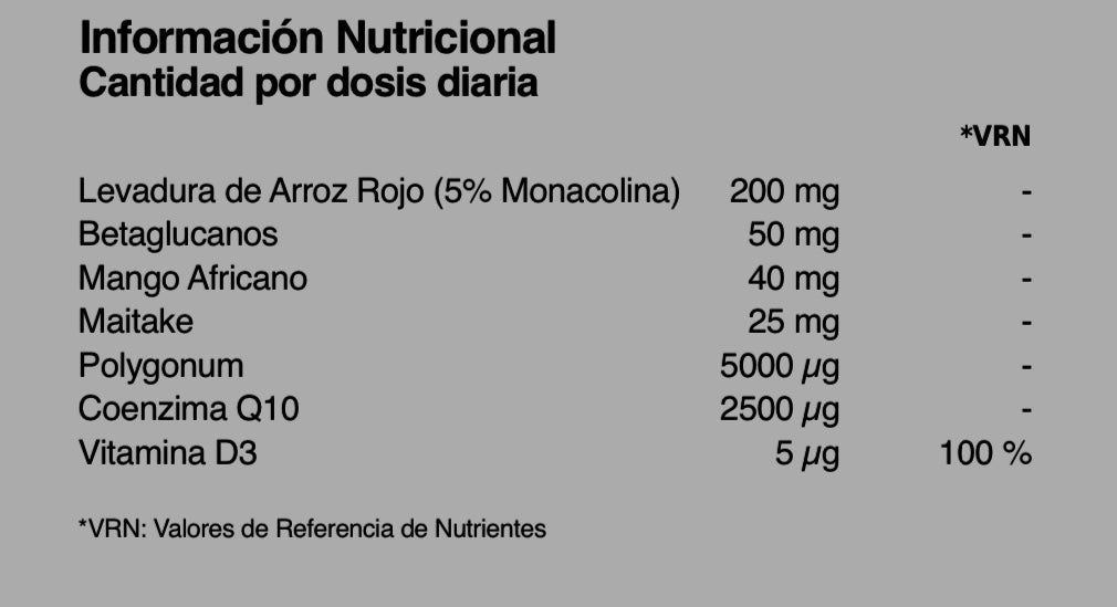 Suplemento Colesterol - Levadura de Arroz Rojo