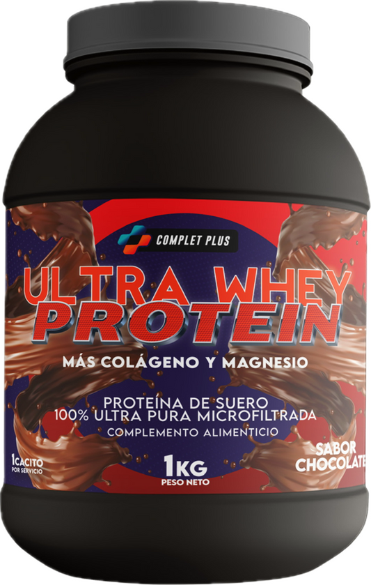 Recuperador Proteico - Ultra Whey Protein con Colageno y Magnesio Sabor Chocolate