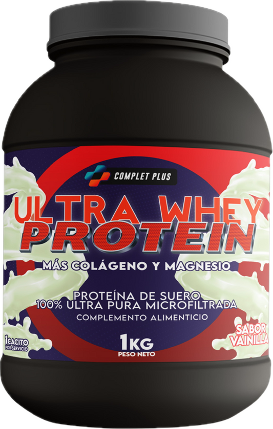 Recuperador Proteico - Ultra Whey Protein con Colageno y Magnesio Sabor Vainilla